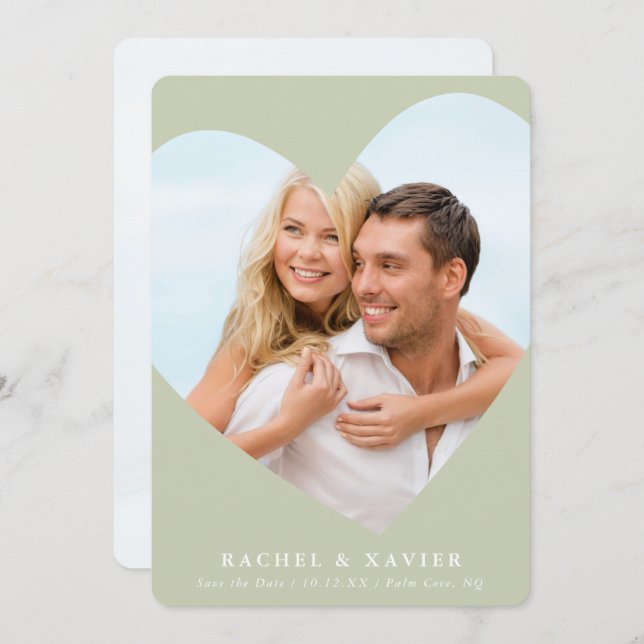 SAVE THE DATE modernes Foto Einladung (Vorne/Hinten)