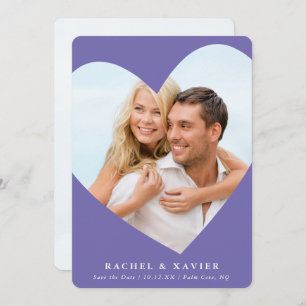 Save the Date modernes Foto lila Einladung