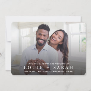 Save the Date modernes Foto minimalistisches Typüb Einladung