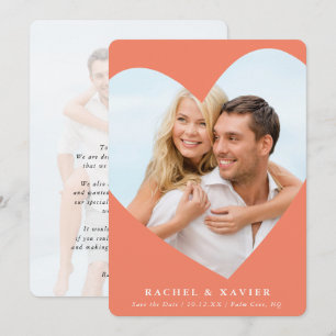 SAVE THE DATE modernes Foto niedlicher Herzklopfen Einladung