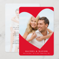 SAVE THE DATE modernes Foto niedlicher Herzrahmen