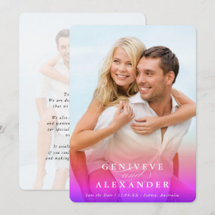 SAVE THE DATE modernes Foto-Retrofilter-Overlay Einladung