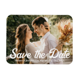 Save the Date modernes handgeschriebenes Hochzeits Magnet
