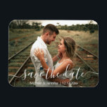 Save the Date modernes handgeschriebenes Hochzeits Magnet<br><div class="desc">eleganter,  Save the Date moderner Kalligraphie Hochzeitsmagnet,  kundenspezifisch.</div>
