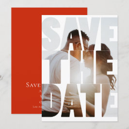 Save the Date Modernes Personalisiertes Foto Ankündigung
