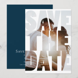 Save the Date Modernes Personalisiertes Foto Ankündigung