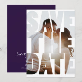 Save the Date Modernes Personalisiertes Foto Ankündigung
