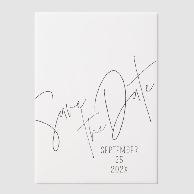 Save the Date Modernes Typografie-Overlay (Vorderseite)