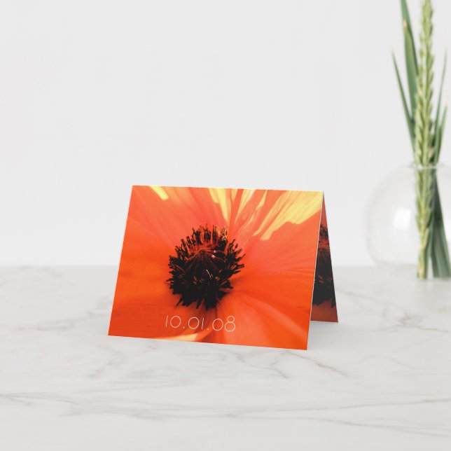 Save the Date - Mohn Einladung (Vorderseite)