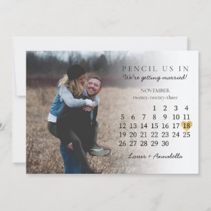 Save the Date Monatliches Kalenderjahr Foto Novemb Einladung