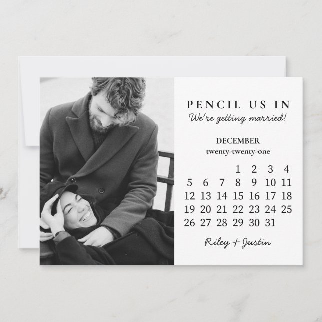 Save The Date | Monatskalender Dezember 2021 Einladung (Vorderseite)