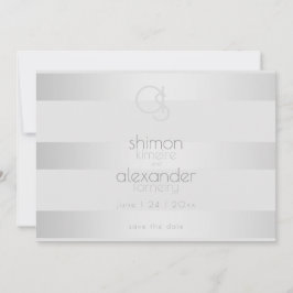 Save The Date | Monogramm der Aluminiumstreifen