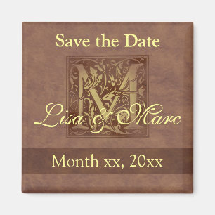 Save the Date Monogramm Magnet