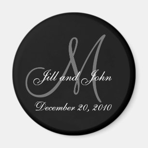 Save the Date Monogramm u. Vornamen Magnet