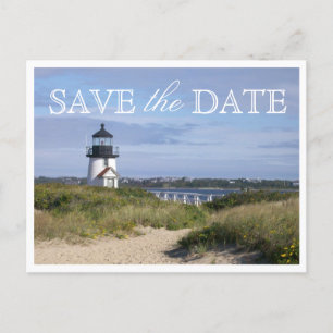 Save the Date Nantucket, das Brant-Punkt-Licht Ankündigungspostkarte