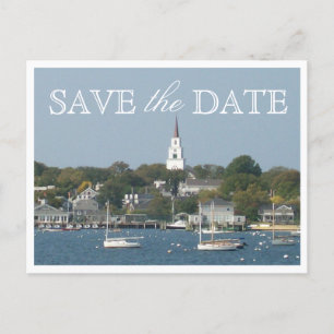 Save the Date Nantucket Wedding ruhiger Hafen Ankündigungspostkarte