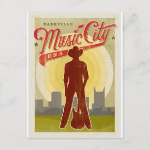 Save The Date   Nashville, TN - Music City USA Ankündigungspostkarte