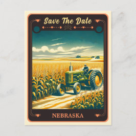 Save The Date | Nebraska Einladung Postkarte
