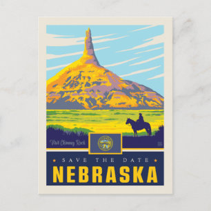 Save The Date   Nebraska Einladungspostkarte