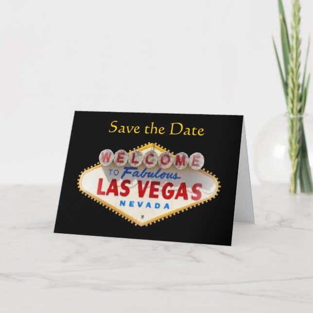 Save the Date neue Las- Vegaslogo-Karte Ankündigung (Vorderseite)