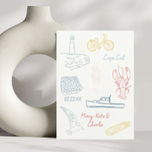 Save the Date New England Sommerhochzeit Einladung