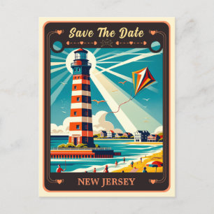 Save The Date   New Jersey Einladung Postcard Postkarte
