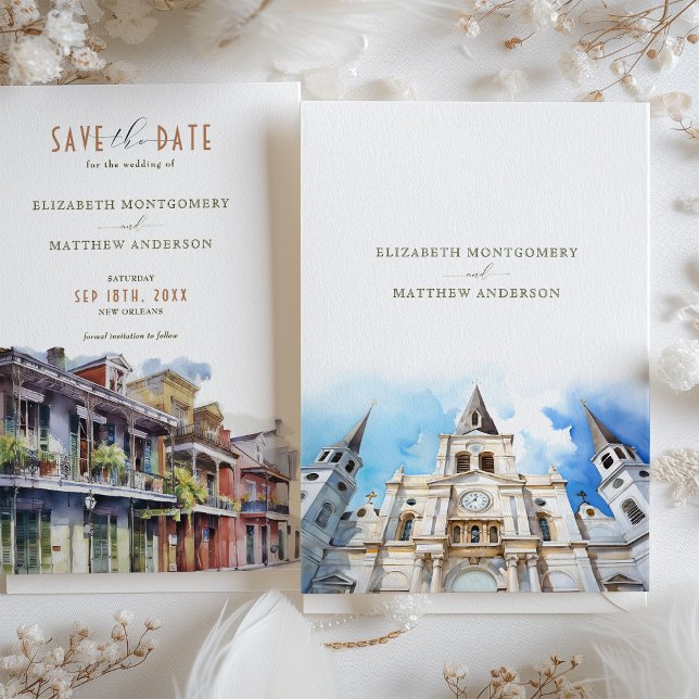 Save the Date New Orleans Französische Kathedrale Einladung (Von Creator hochgeladen)