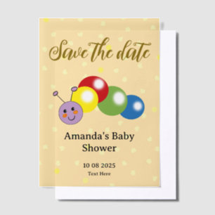 Save the Date niedliche Raupe Babydusche