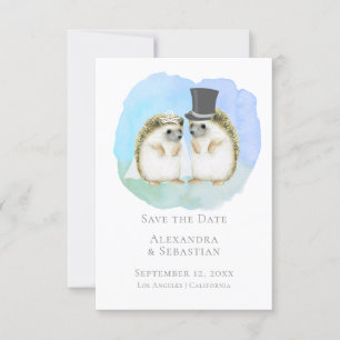 Save the Date Niedlicher Igel Couple Wedding