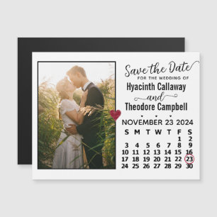Save the Date November 2024 Kalender Foto Magnet