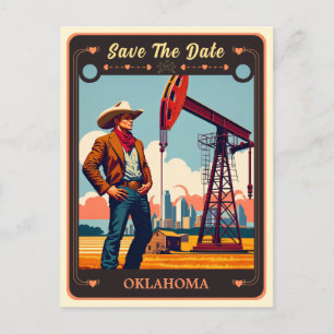 Save The Date   Oklahoma Einladung Postkarte