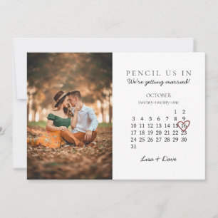 Save the Date Okt. 2021 Monatskalender Rosa Herz Feiertagskarte