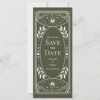 Save the Date Olive & White Myssis Tarot Card