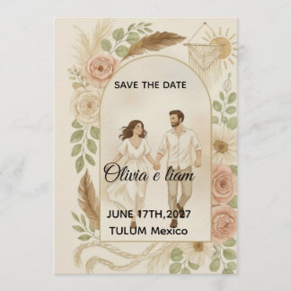 Save the Date: Olivia & Liam Einladung