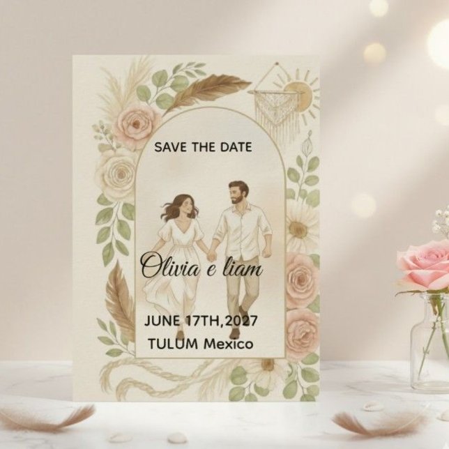 Save the Date: Olivia & Liam Einladung (Von Creator hochgeladen)
