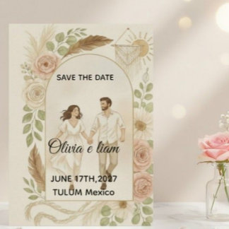 Save the Date: Olivia & Liam Einladung