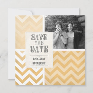 Save the Date - Ombre Zickzack Stripe Zig Zag Foto Einladung