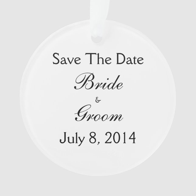 Save The Date Ornament (Vorderseite)