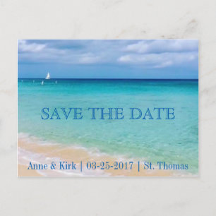 Save The Date Ozean Postkarte