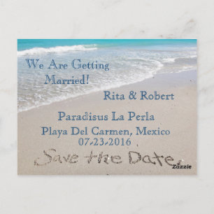 Save The Date Ozean Postkarte
