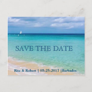Save The Date Ozean Postkarte