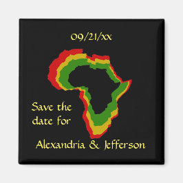 "Save the Date" - Panafrikanische Farben Magnet