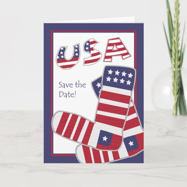 Save the Date, Patriotic Socks, USA Ankündigung (Vorderseite)