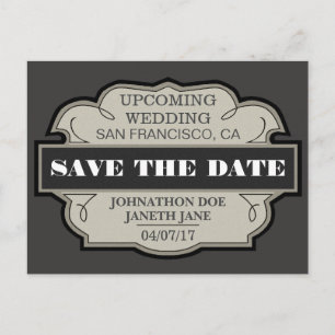 Save the Date personalisiert Ankündigungspostkarte