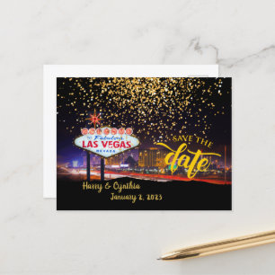 Save the Date Personalisiert Las Vegas Postcard Postkarte