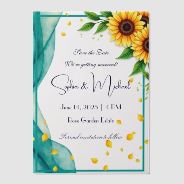 "Save the Date" Personalisierte Hochzeit (Vorderseite)