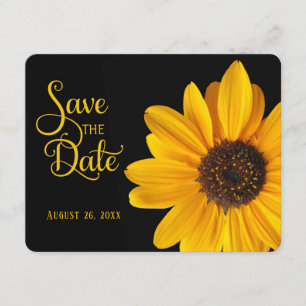 Save the Date, personalisierte Sonnenblume Einladung