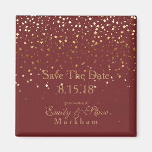 Save the Date Petite goldener Stern-Magnet Magnet
