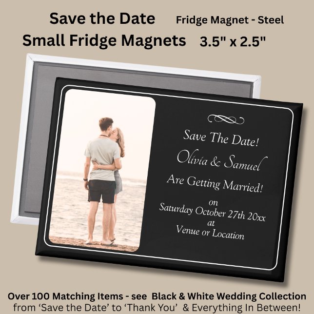 Save The Date, Photo - Black & White with Infinity Magnet (Von Creator hochgeladen)