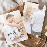 Save the Date Picture Foto Wedding<br><div class="desc">Die Transparenz,  die auf dem Vorder- und Rückseite eleganter und moderner Save the Date Hochzeitseinladungen auf individuellem und personalisiertem Foto abdeckt,  beinhaltet eine wunderschöne und elegante Schriftzeichen-Typografie für die Hochzeitsfeier.</div>